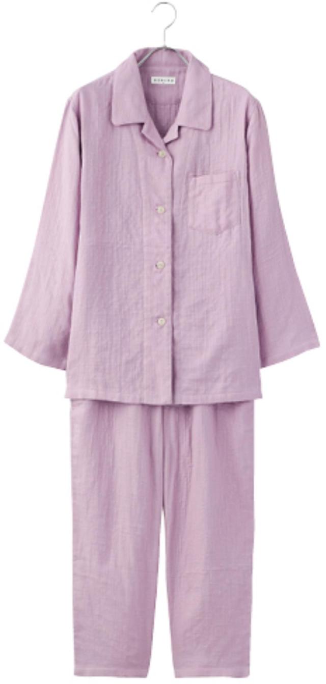 お返し,引出物,記念品は:UCHINO マシュマロガーゼレディースパジャマ ヴァイオレットM RC20822V/M