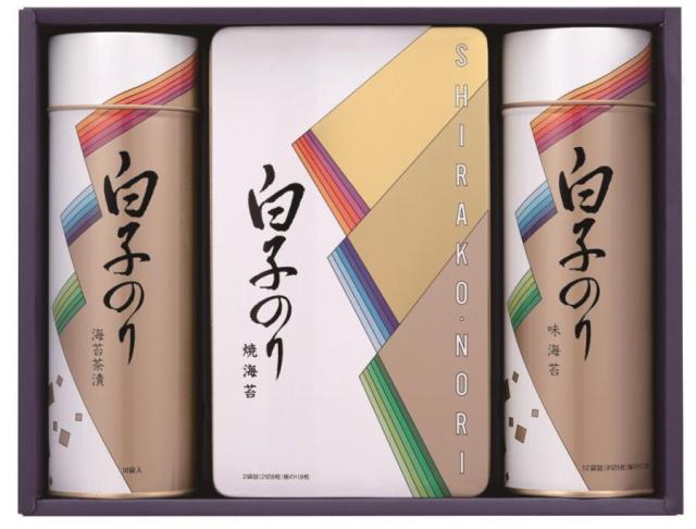 御祝.お返し,引出物,記念品は:白子のり　海苔・お茶漬け詰合せ