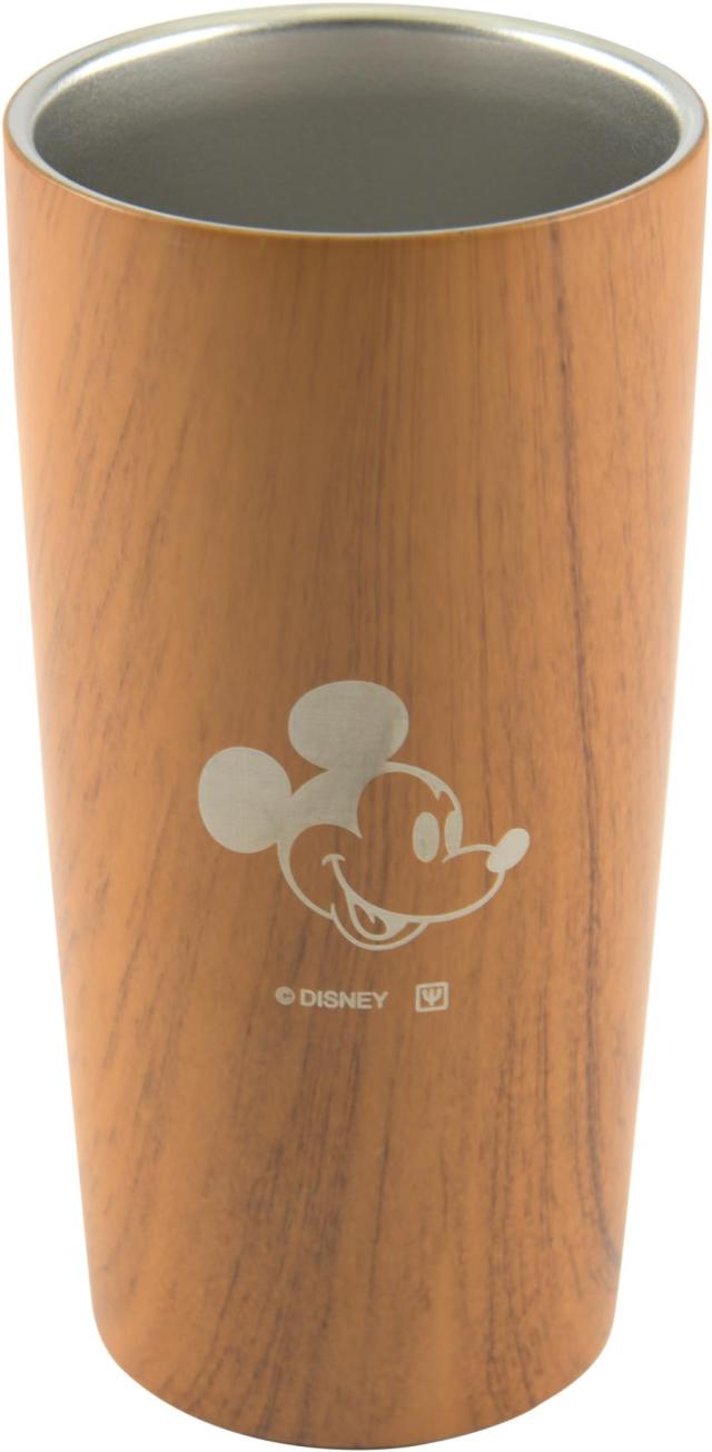 御祝.お返し,引出物,記念品は:Disney　木目調ステンレス真空タンブラー440ml　ミッキー