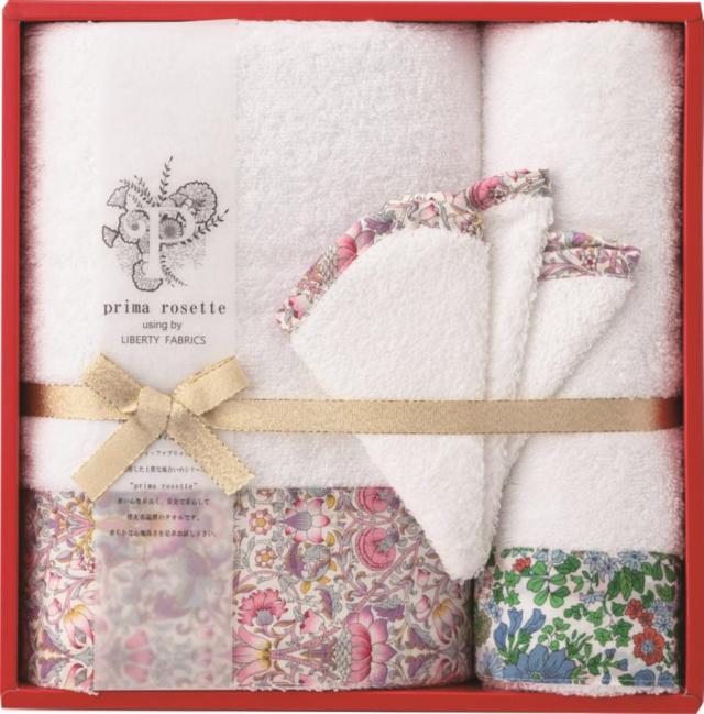 御祝.お返し,引出物,記念品は:prima rosette using by LIBERTY FABRICS