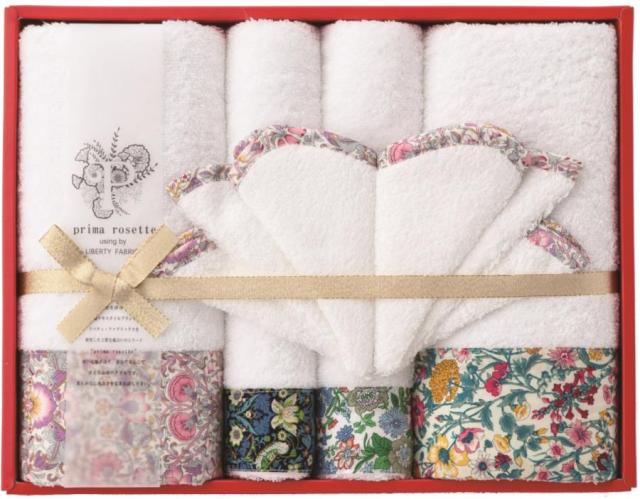 御祝.お返し,引出物,記念品は:prima rosette using by LIBERTY FABRICS
