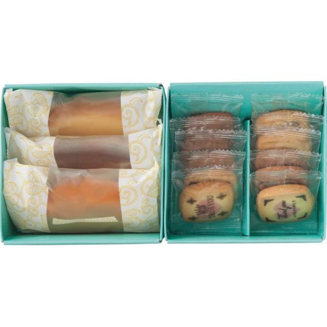 御祝.お返し,引出物,記念品は:ありがとうクッキー＆カットバームクーヘン（お名入れ）