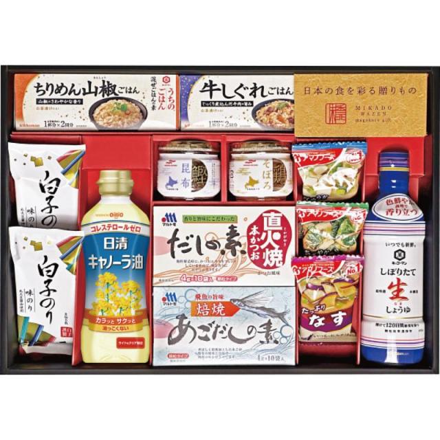 御祝.お返し,引出物,記念品は:味香門和膳（みかどわぜん）アマノフーズ＆キッコーマン和食詰合せ