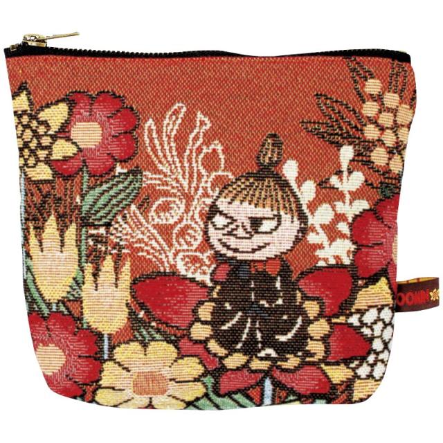 御祝.お返し,引出物,香典返し,記念品は:ムーミン 花と一緒に ゴブラン織りポーチ 4992272542936