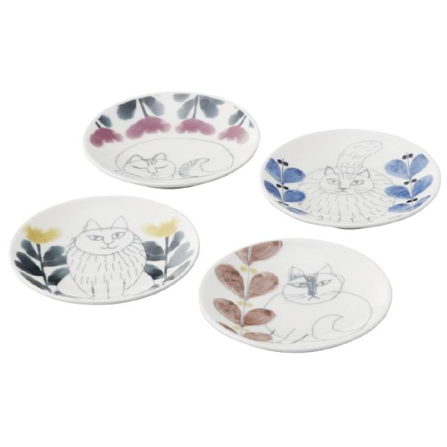 御祝.お返し,引出物,香典返し,記念品は:リサ・ラーソン 豆皿4枚組 LL150-460