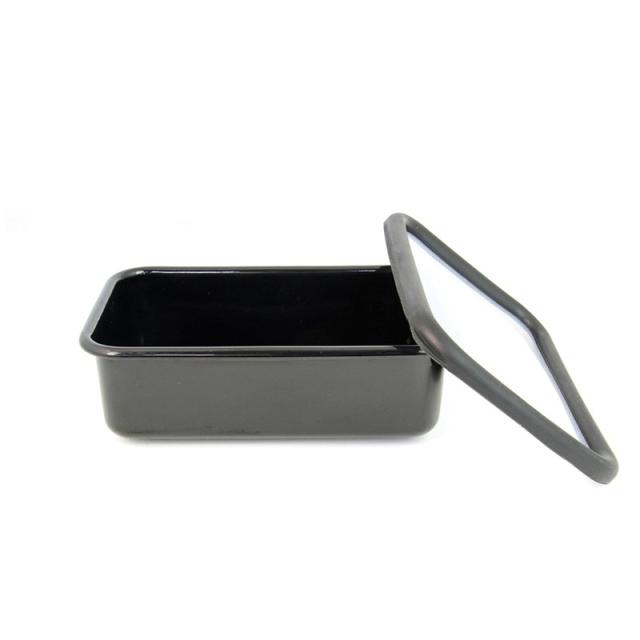 御祝.お返し,引出物,香典返し,記念品は:HANAKO 抗菌琺瑯ブラック浅型角容器0.76L AD-M.BK