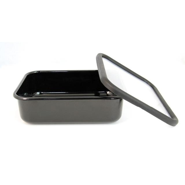 御祝.お返し,引出物,香典返し,記念品は:HANAKO 抗菌琺瑯ブラック浅型角容器1.35L AD-L.BK