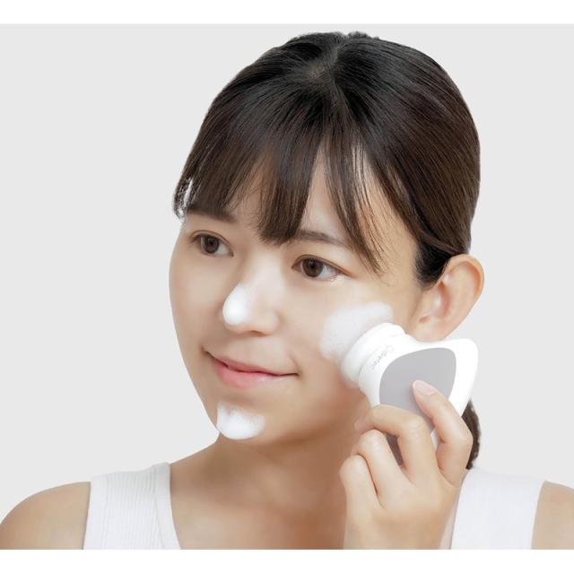 御祝.お返し,引出物,香典返し,記念品は:ドリテック 電動シリコーンフェイスブラシ グレー Refleu MS-103GY