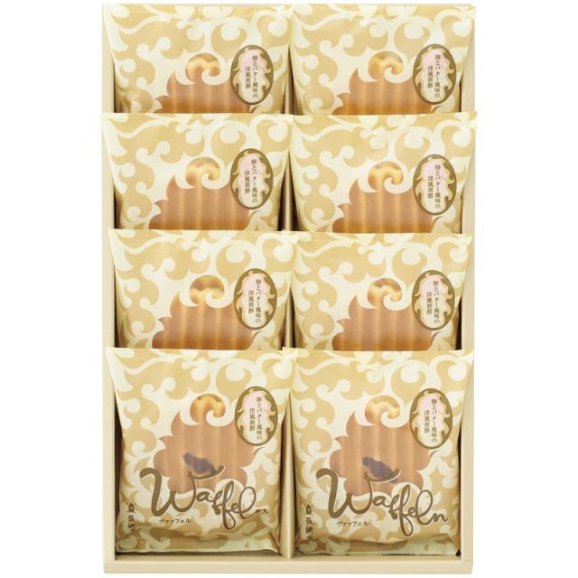 御祝.お返し,引出物,香典返し,記念品は:長?ｱ堂 ヴァッフェル8枚入 W-10HB