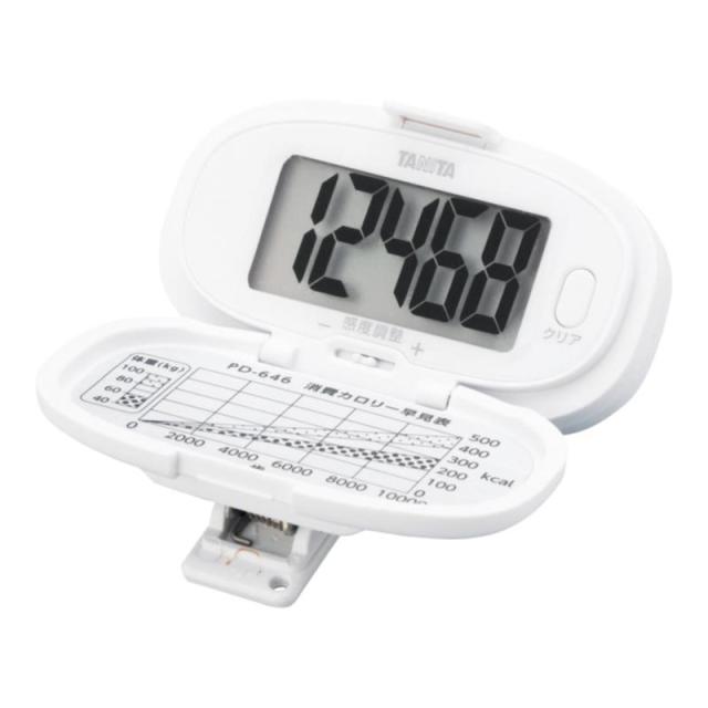 販促、ノベルティ,記念品は:タニタ 歩数計 A/ホワイト PD-646-WH