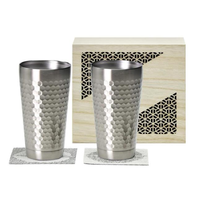 販促、ノベルティ,記念品は:TUCHIME  2層タンブラーペア木箱入 CTHM-05-KI