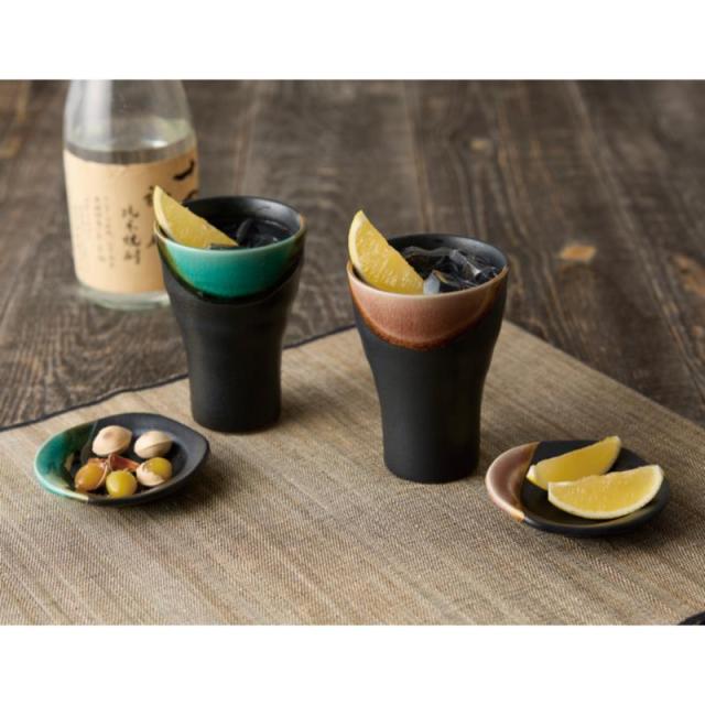 販促、ノベルティ,記念品は:釉彩  カップ小皿ペア YYS-3003B