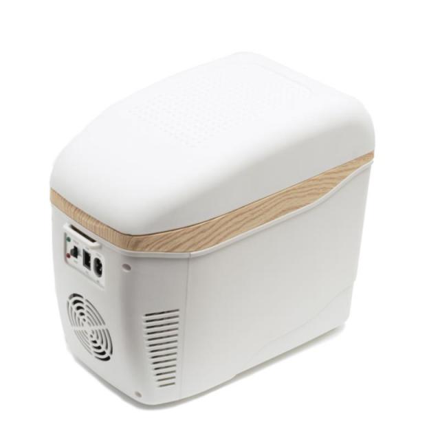 販促、ノベルティ,記念品は:コンパクト冷温庫ひえぽか A/ホワイト×木目 EL-40112
