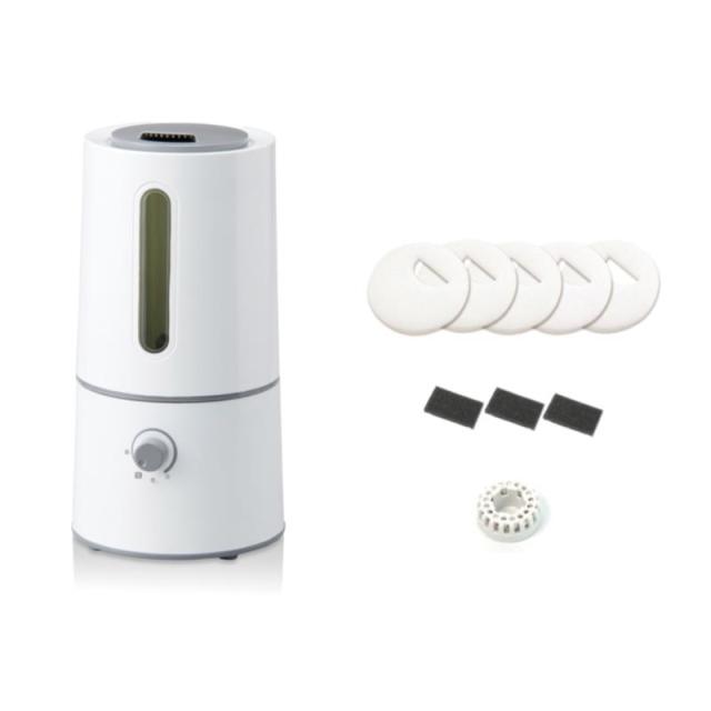 販促、ノベルティ,記念品は:アロマ超音波式加湿器 Ms.ミスト GF-54H-WH