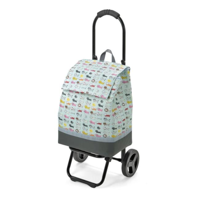 販促、ノベルティ,記念品は:シャルミス  ショッピングカート  猫柄 D/スカイブルー 15-5038-81