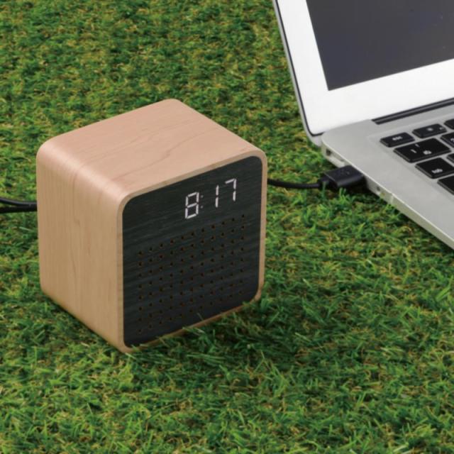 販促、ノベルティ,記念品は:スピーカークロック  キューブ