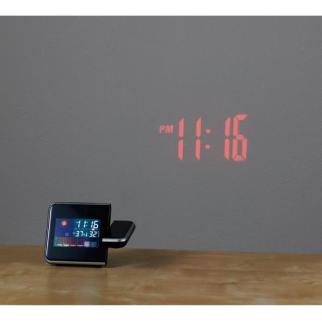 販促、ノベルティ,記念品は:プロジェクター機能付ウェザークロック 6186-23