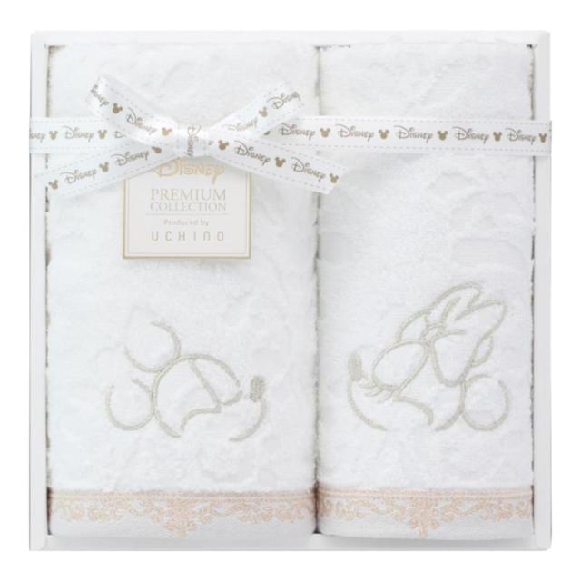 販促、ノベルティ,記念品は:〈ディズニープレミアム〉 エターナリータオルセット B/ホワイト WR25876-W