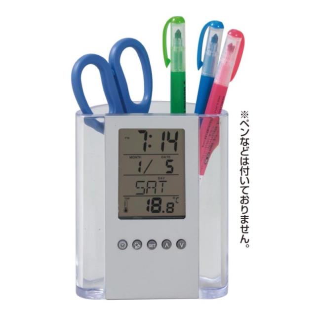 販促、ノベルティ,記念品は:カレンダークロックペン立て付 SC-1413