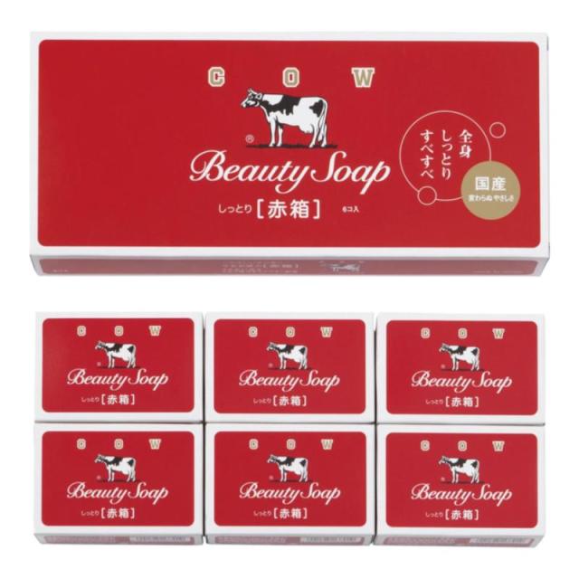 販促、ノベルティ,記念品は:牛乳石鹸 カウブランド 赤箱6コ入