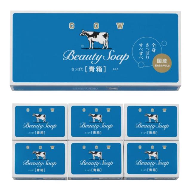 販促、ノベルティ,記念品は:カウブランド 牛乳石鹸 青箱6コ入