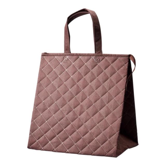 販促、ノベルティ,記念品は:カラークールキルトバッグ 中 100枚 C/ダークブラウンAC LC625AC