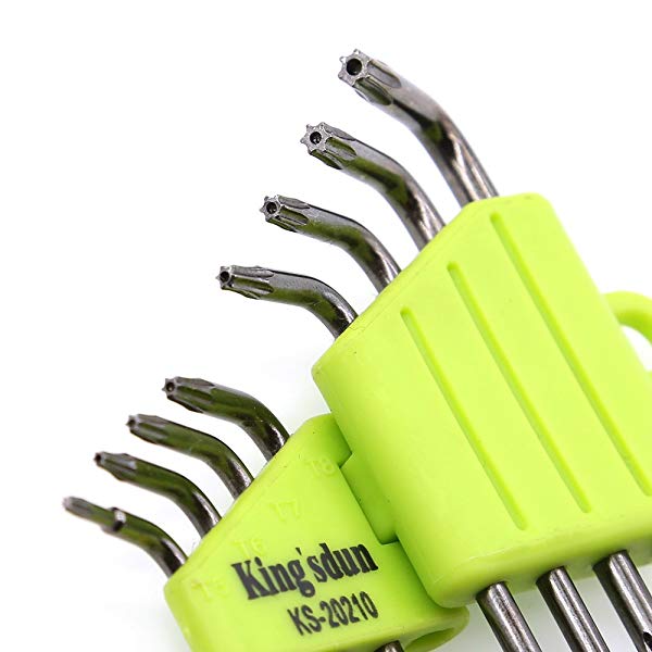 トルクスドライバーセット T6 T8 T10 精密 ヘックスローブ レンチセット L型 いじり止めネジ対応 8本組