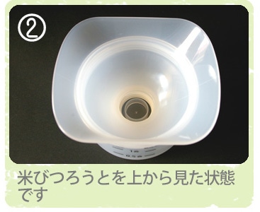 米びつろうとを上から見た状態です。