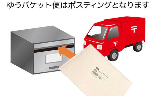 ゆうパケット便はポスティングとなります