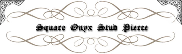 acse0020bk　スクエアオニキススタッドピアス