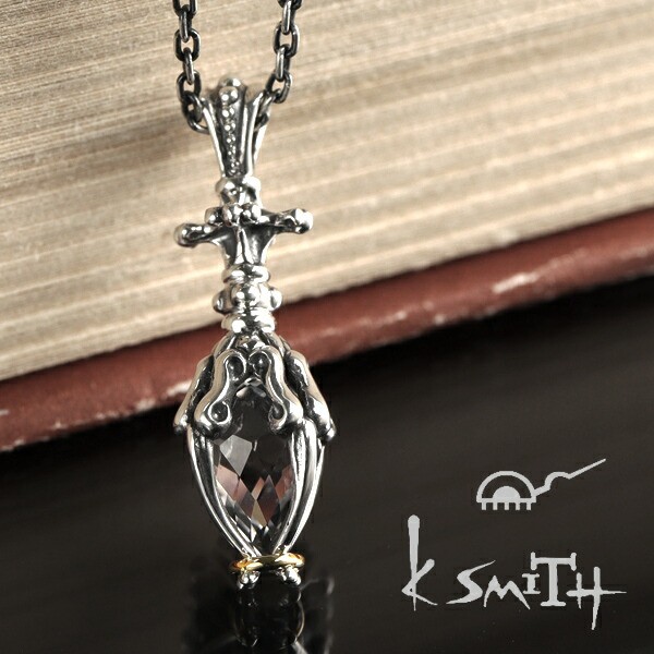 K-SMITH クリスタル ヴァジュラ ネックレス シルバー
