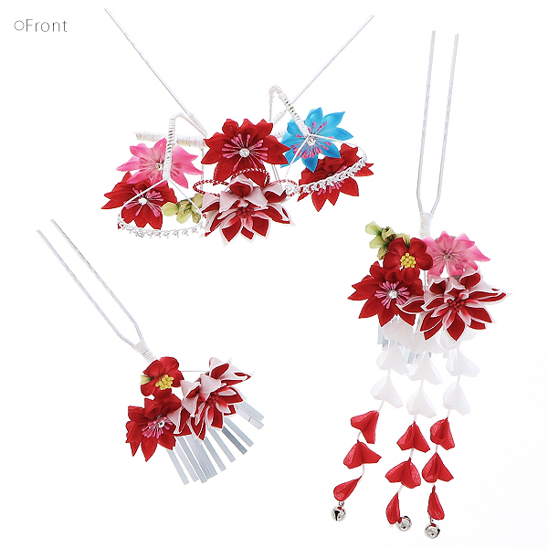 つまみ細工 七歳の女の子に 髪飾りセット