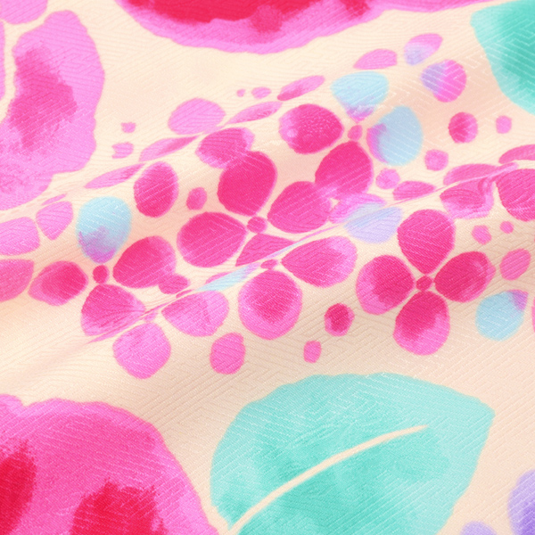 Prices down】お仕立て上がり 二尺袖単品「クリーム パステルフラワー