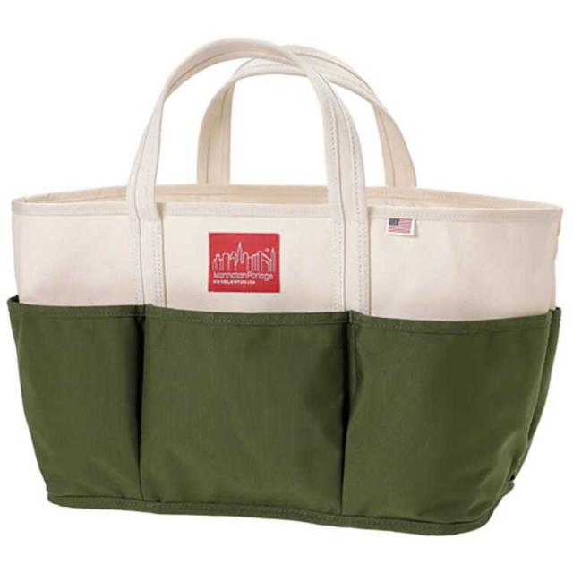マンハッタンポーテージ ピクニック アウティング トートバッグ L ナチュラル×オリーブ W59/41×H27×20.5cm #MP1383LDUC-1052