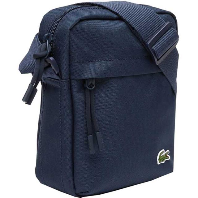 ラコステ ネオクロコ バーチカルジップカメラバッグ ネイビー 16×21×6.5cm #NH4102NE-992 LACOSTE