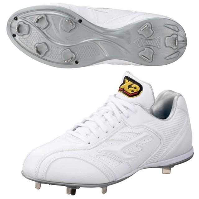 ザナックス トラストTL 樹脂底スパイク紐式 25.5cm ホワイト×ホワイト #BS327CL-0101 XANAX