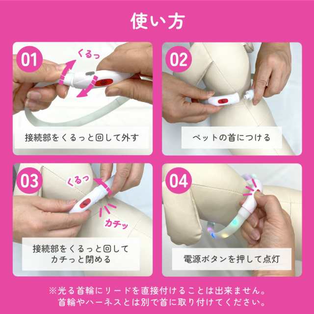 わが家のアイドル 光る レインボー首輪