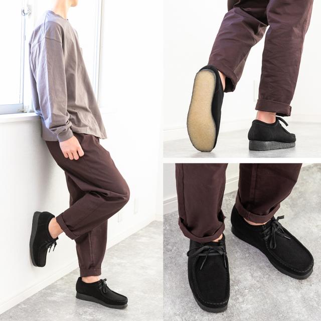 Clarks ワラビー ブーツ モカシン スエード 26155519 Clarks CLARKS WALLABEE BLACK SUEDE 26155519 クラークス