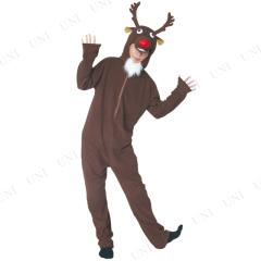 トナカイ　コスプレ トナカイスーツ 大人用 XL (大きいサイズ) 【 コスプレ 衣装 面白 トナカイコスチューム メンズ おもしろコスチューム 笑える 仮装 クリスマス 爆笑 ウケる 男性用 】 トナカイ コスプレ トナカイスーツ 大人用 XL (大きいサイズ