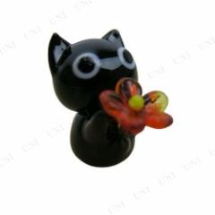 ガラス細工 くろねこ クロネコ 黒猫 黒 猫 ミニチュア その他  33個 黒猫 置物 ネコ ガラス細工 ミニチュア 雑貨 動物 飾りフォー