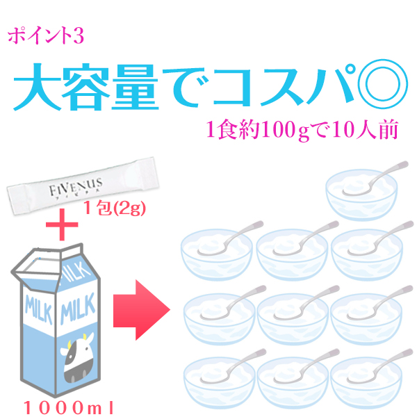 ケフィア ヨーグルト 種菌 手作り フィビナス 10包 (ヨーグルト10リットル分)  ケフィアヨーグルト カルシウム 粉末 たね菌 乳酸菌 酵母 豆乳 牛乳 腸活
