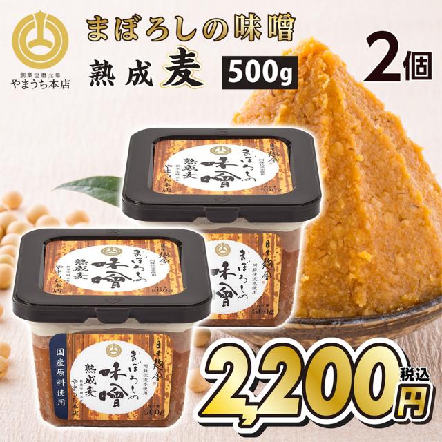 お中元 まぼろしの味噌 熟成麦 麦味噌 麦みそ 500g 山内本店 送料無料 熊本 お取り寄せ ギフト 調味料