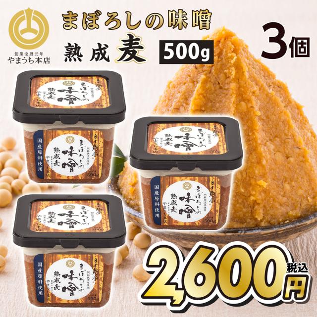 お中元 まぼろしの味噌 熟成麦 麦味噌 麦みそ 500g 山内本店 送料無料 熊本 お取り寄せ ギフト 調味料