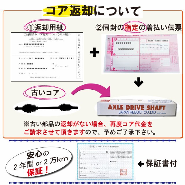モコ MG22S リビルト ドライブシャフト フロント 運転席側 右側 ABS付 