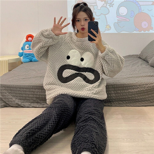 ペア パジャマ 冬 モコモコ プレゼント