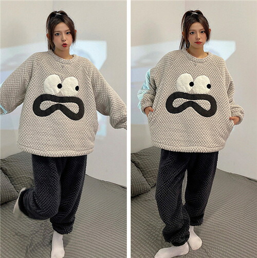 ペア パジャマ 冬 モコモコ ルームウェア