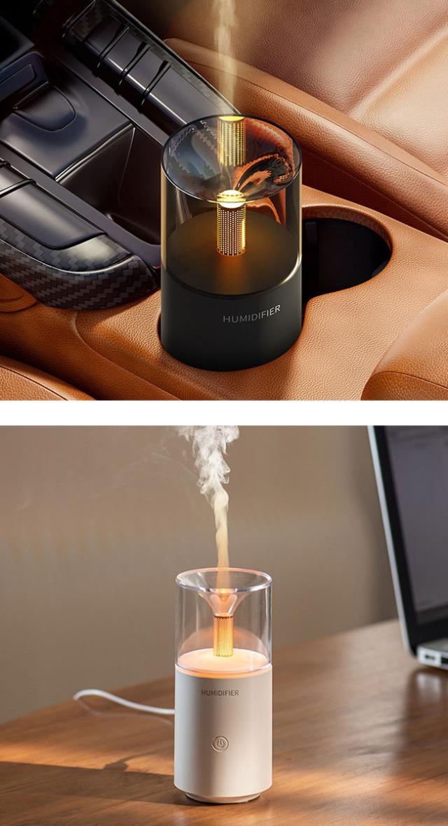 アロマディフューザー,精油,キャンドル,ロウソク,ローソク,ランタン,車載,韓国,北欧風,加湿器,超音波式,持ち運び,卓上,ベッドサイド,オフィス,シンプル,おしゃれ,女性,人気,ポータブル,USB電源,LED,光る,ライト