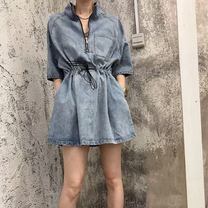 セール品 デニムワンピース レディース ミニ ワンピ チュニック トップス プルオーバー デニム かっこいい きれいめ おしゃれ スタンドカラー 半袖 正規品 Sportunia Com セール品 デニムワンピース レディース ミニ ワンピ チュニック トップス プルオーバー デニム かっこいい きれいめ おしゃれ スタンドカラー 半袖 正規品 Sportunia Com