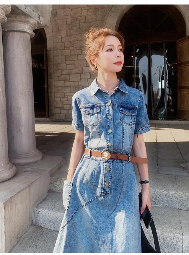 最大30 Off デニムワンピース 切りっぱなし ワンピース レディース 膝丈 ミモレ丈 デニム シャツ 半袖 フレア きれいめ かっこいい カジュアル 春 夏 クリアランスセール Farmerscentre Com Ng