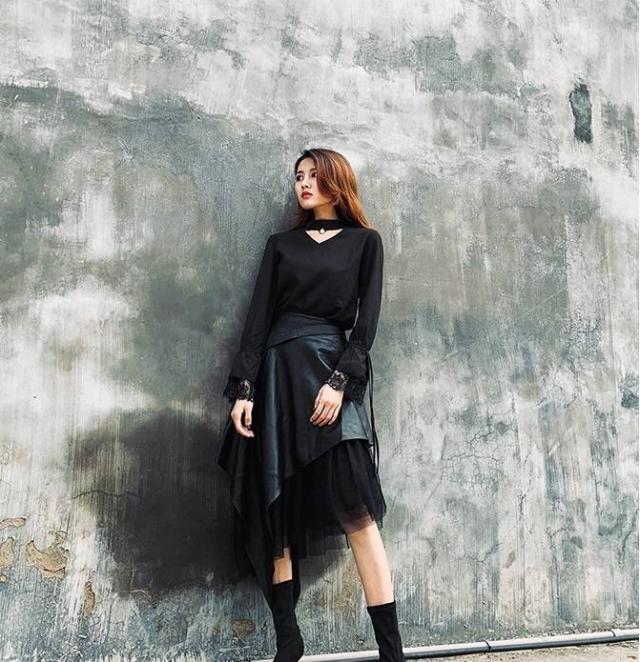 内祝い ミモレ丈スカート ロングスカート 切り替え スカート コーデ 秋冬 ボトムス 10代 代 30代 40代 黒 異素材mix アシンメトリー 個性的 残りわずか Arnabmobility Com